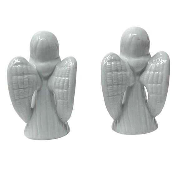 Angel Candleholders - Set of 2 - For Small Skinny Candles - Picture 4 of 6